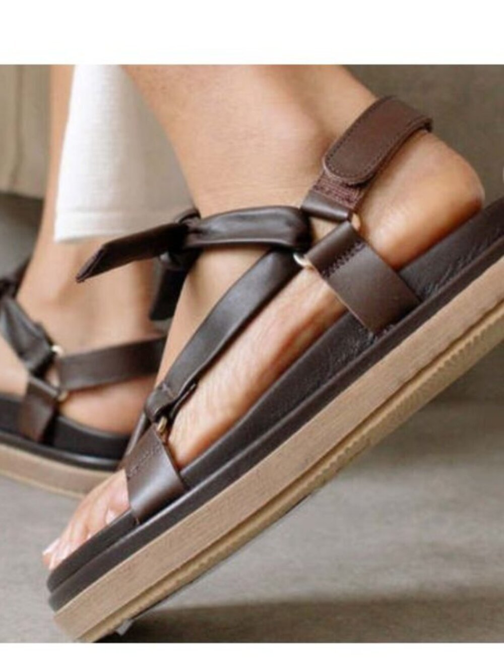 Alohas Tied Together Leather Sandals